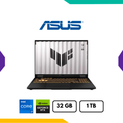 Laptop Gamer ASUS TUF Gaming F16 FX608JMR i7 14650HX 16″ Wuxga 165Hz 32GB SSD 1TB GEFORCE RTX 5060 8GB
