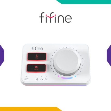 fifine ampligame sc9 audio mixer white