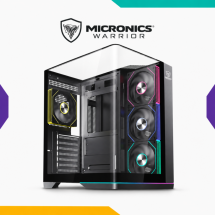 Case Gamer Micronics Warrior MIC FC1013 Black con 4 ventiladores ARGB