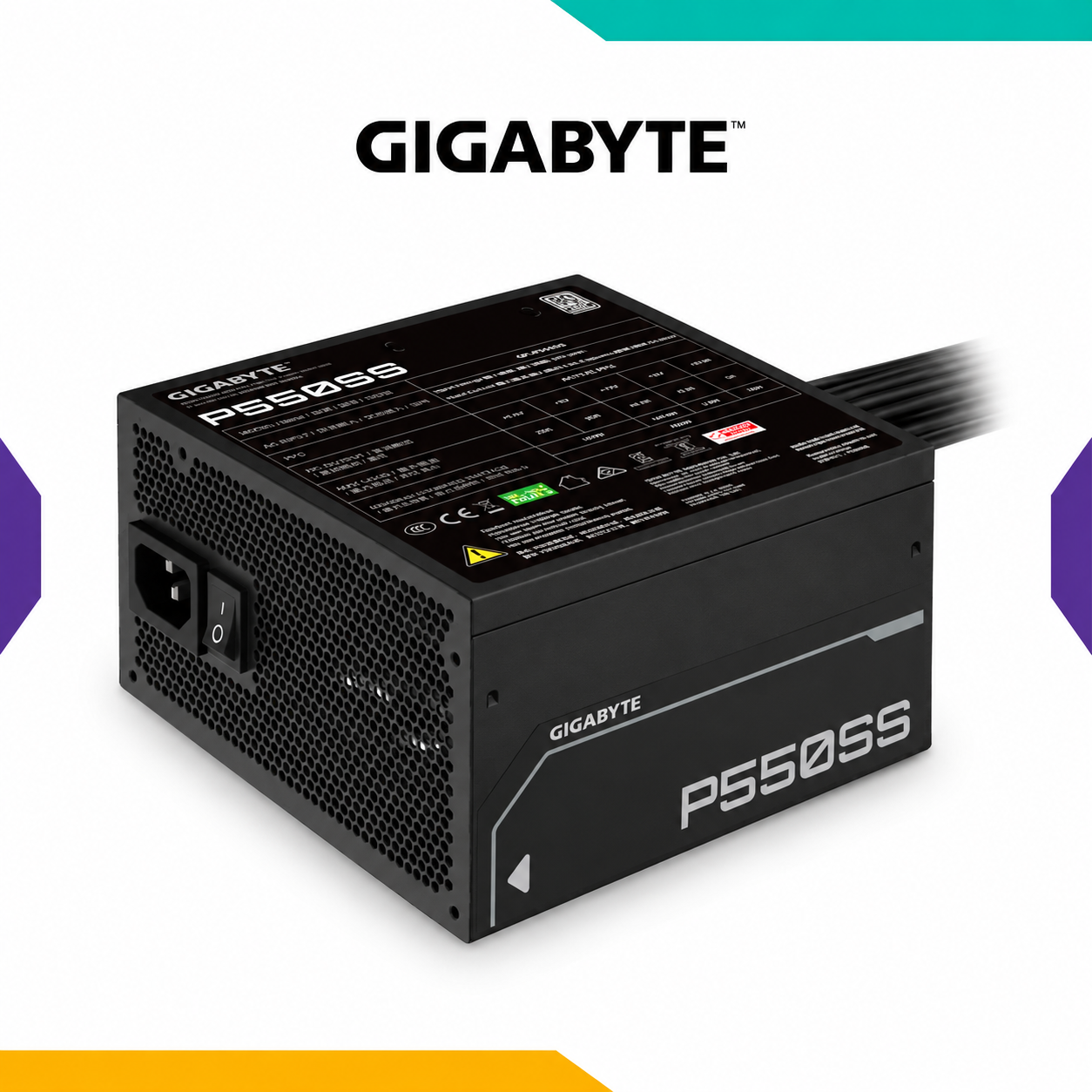 Fuente Gigabyte P550SS 550W 80 Plus Silver ATX 3.0 Fuente Gigabyte P550SS 550W 80 Plus Silver ATX 3.0