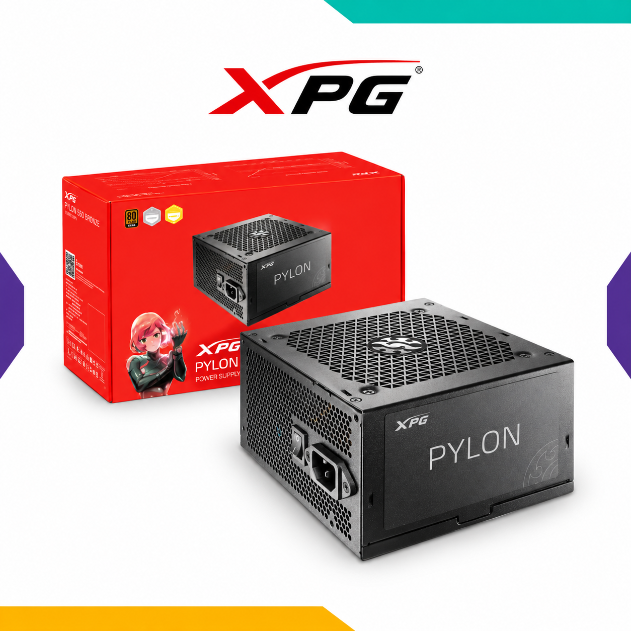 Fuente XPG Pylon 650W 80 Plus Bronze Cybenetics Silver Black (1) Fuente XPG Pylon 650W 80 Plus Bronze Cybenetics Silver Black