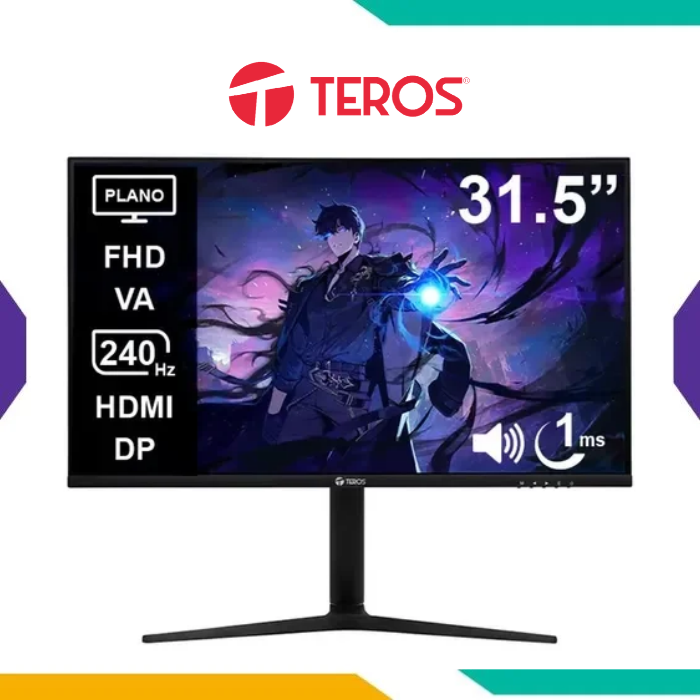 antivrus 16 Monitor Teros TE-3220G 31.5 pulgadas FHD VA 240Hz 1ms FreeSync Parlantes