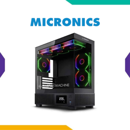 Case Gamer Micronics Vulkano FC1001 con 6 ventiladores ARGB y display térmico