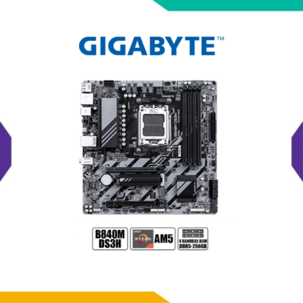 Placa Madre Gigabyte B840M DS3H Micro ATX AM5 DDR5 AMD B840