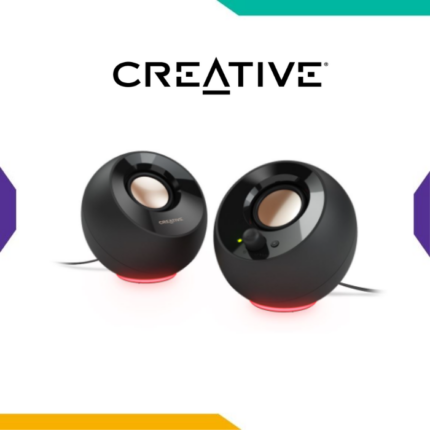 Parlantes Creative Pebble SE RGB 2.0 Black USB-C