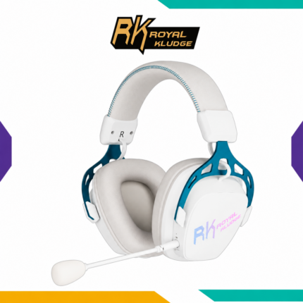 Auricular Royal Kludge RK HG103 Inalámbrico RGB 7.1 Cyborg White