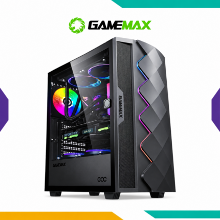 Case Gamemax Black Diamond COC RGB Black ATX 2 Fan 1 ARGB Vidrio Templado Sin Fuente