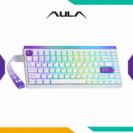 Teclado Aula HERO84HE RGB Cableado Jade King Magnetic Purple Gradient