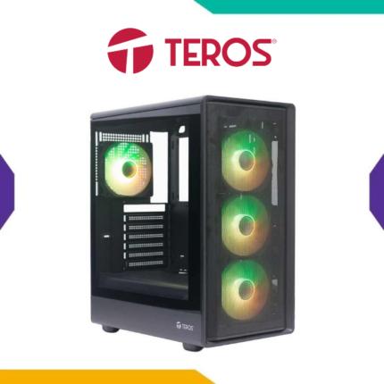 CASE TEROS TE-1323G NEGRO SIN FUENTE ATX M-ATX ITX GAMER
