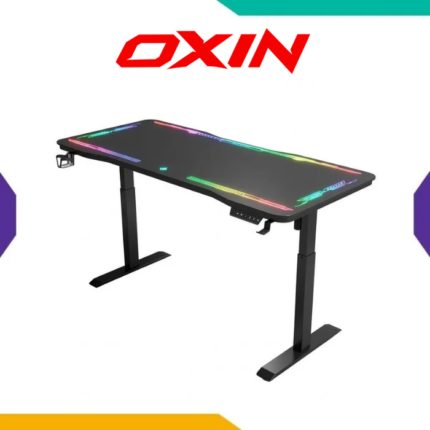 Mesa Gamer Oxin Y109 RGB Eléctrica Regulable Vidrio Templado 120x60cm