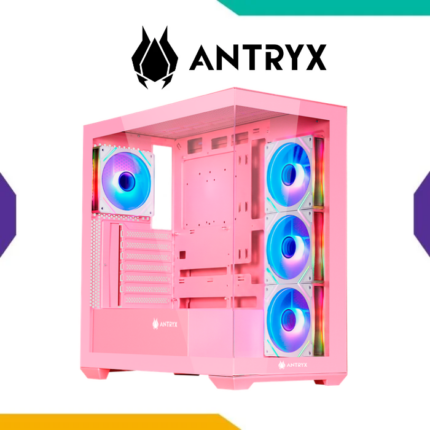Case Antryx FX-750 Pink ATX BTF 4 Fan ARGB Infinity Vidrio Templado USB-C