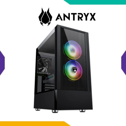 Case Antryx RX-460 Mesh Black ATX 3 Fan 2 ARGB Vidrio Templado