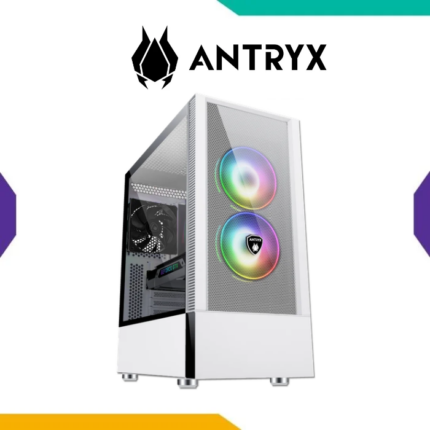 Case Antryx RX-460 Mesh White ATX 3 Fan 2 ARGB Vidrio Templado