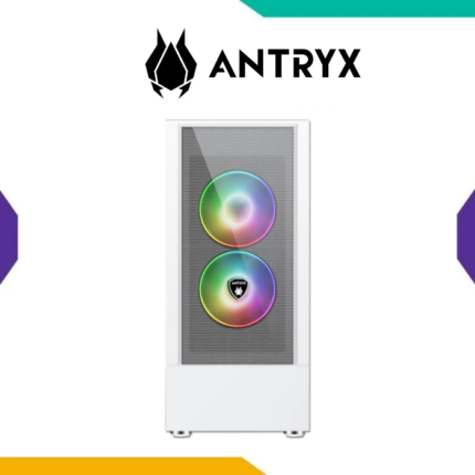Case Antryx RX-460 Mesh White ATX 3 Fan 2 ARGB Vidrio Templado