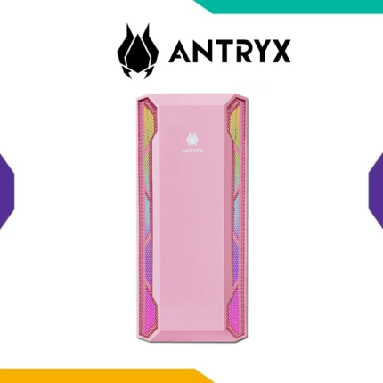 Case Antryx RX-430 Pink ATX 2 Fan 1 ARGB Barra ARGB Doble Vidrio Templado