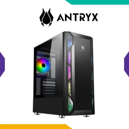 Case Antryx RX-430U Black ATX 2 Fan 1 ARGB Barra ARGB Doble Vidrio Templado