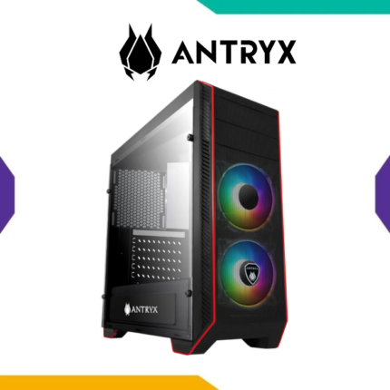 Case Antryx RX-380 ARGB Black ATX 2 Fan ARGB Mesh Vidrio Templado