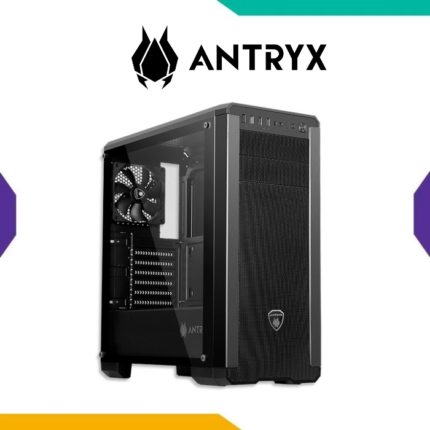 CASE ANTRYX RX-360 PERFORMANCE BLACK ATX CON FRONTAL MESH VIDRIO TEMPLADO Y 2 VENTILADORES DE 120MM