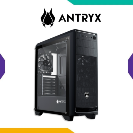 CASE ANTRYX RX-380 PERFORMANCE BLACK ATX CON FRONTAL MESH VIDRIO TEMPLADO Y 2 VENTILADORES DE 120MM