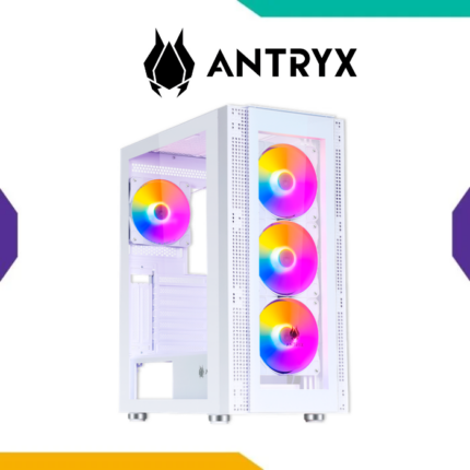 CASE ANTRYX RX-260 WHITE ATX CON PANELES DE VIDRIO TEMPLADO Y 4 VENTILADORES FIXED RGB DE 120MM
