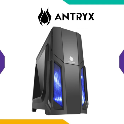 CASE ANTRYX XTREME E270 PLUS BLACK ATX CON FUENTE 450W VENTANA ACRILICA Y VENTILADOR LED AZUL DE 120MM