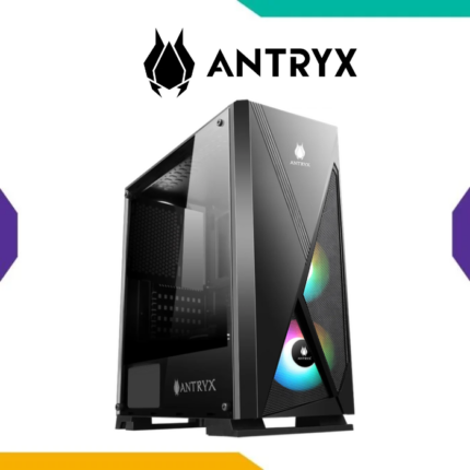 CASE ANTRYX XTREME NEO II BLACK ATX CON FRONTAL MESH VIDRIO TEMPLADO FUENTE 500W Y 2 VENTILADORES ARGB DE 120MM