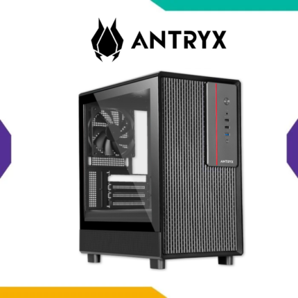 CASE ANTRYX XTREME MICRO XM-410 BLACK MICRO ATX CON FRONTAL MESH VIDRIO TEMPLADO FUENTE 500W Y VENTILADOR POSTERIOR DE 120MM