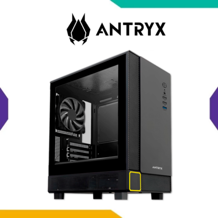 CASE ANTRYX XTREME MICRO XM-420 BLACK M-ATX CON FRONTAL MESH VIDRIO TEMPLADO FUENTE 500W Y VENTILADOR POSTERIOR DE 120MM